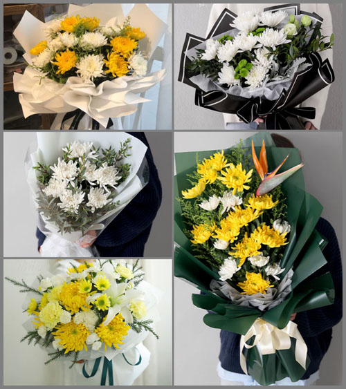 山东青岛胶州市胶莱镇前韩哥庄村白事花束代送